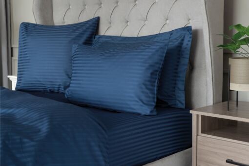 Hotel Suite 540 Count Satin Stripe Duvet Cover Set Hotel Suite 540 Count Satin Stripe Duvet Cover Set