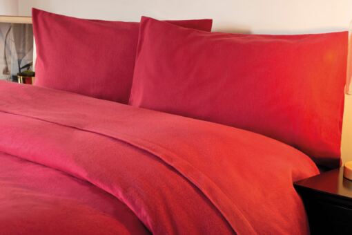 Brushed Cotton Flat Sheet Red Double Brushed Cotton Flat Sheet Red Double