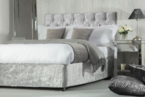 Belledorm Divan Bed Base Wrap Valance Superking Bed Size in Charcoal Grey 