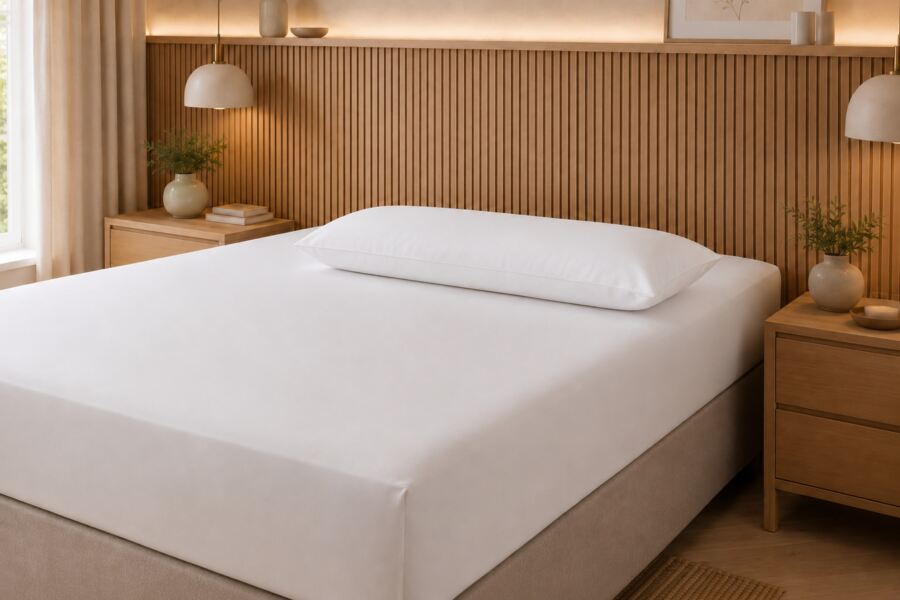 200 Count Polycotton Bolster Pillowcase (Percale)