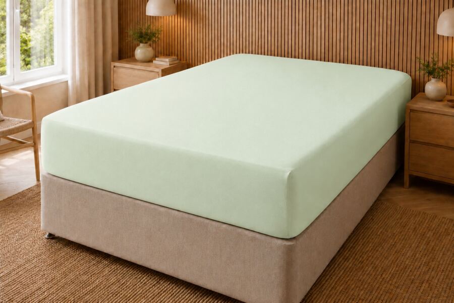 200 Count Polycotton Ultra Deep 46cm Fitted Sheet (Percale)