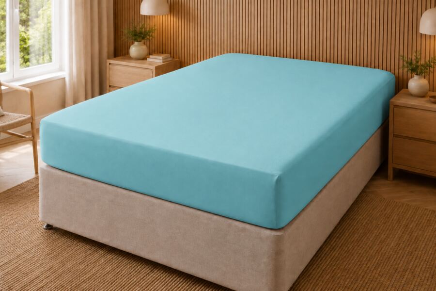 200 Count Polycotton 30cm Fitted Sheet (Percale)