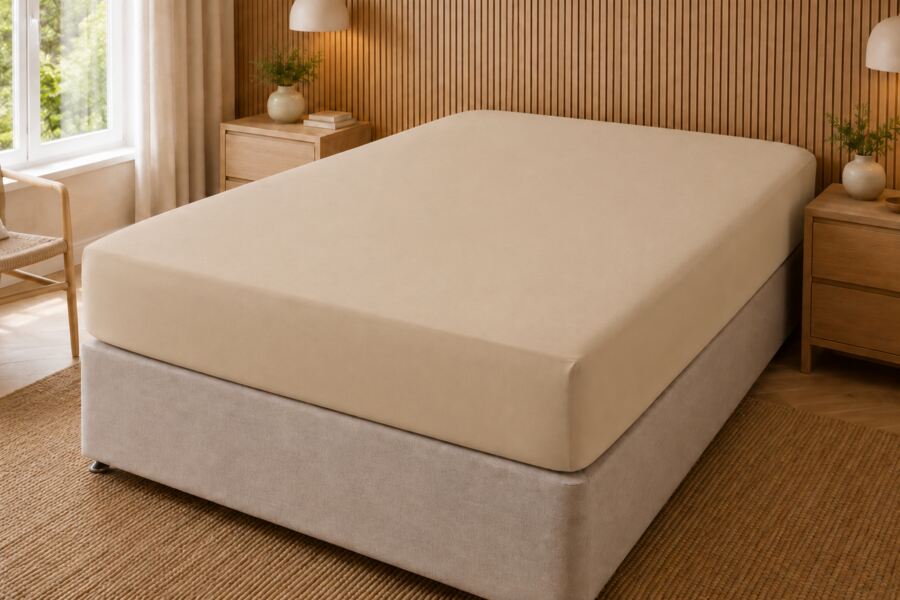 200 Count Polycotton 30cm Fitted Sheet (Percale) SALE