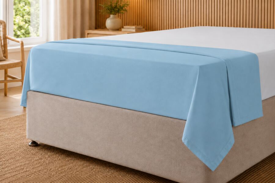 200 Count Polycotton Flat Sheet (Percale) SALE