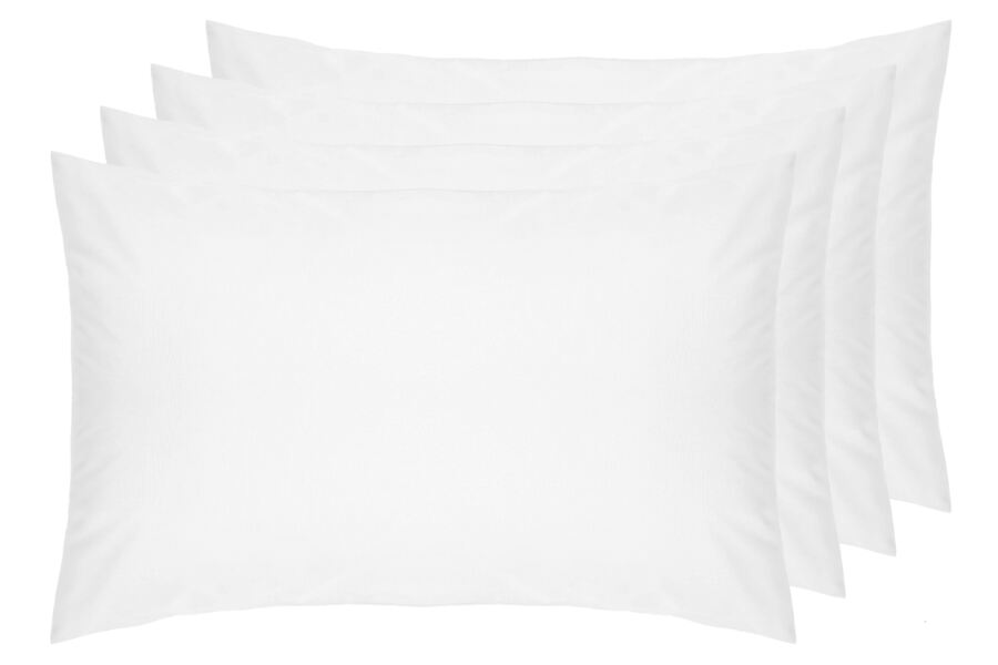 4 Pack 100% Cotton 200 Count Housewife Pillowcases (Percale) 4 Pack 100% Cotton 200 Count Housewife Pillowcases (Percale)