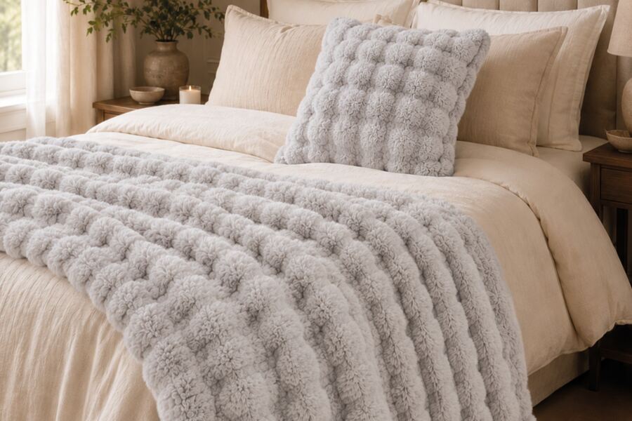 Alberta Faux Fur Throw