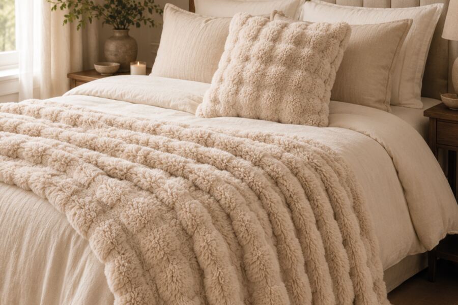 Alberta Faux Fur Throw