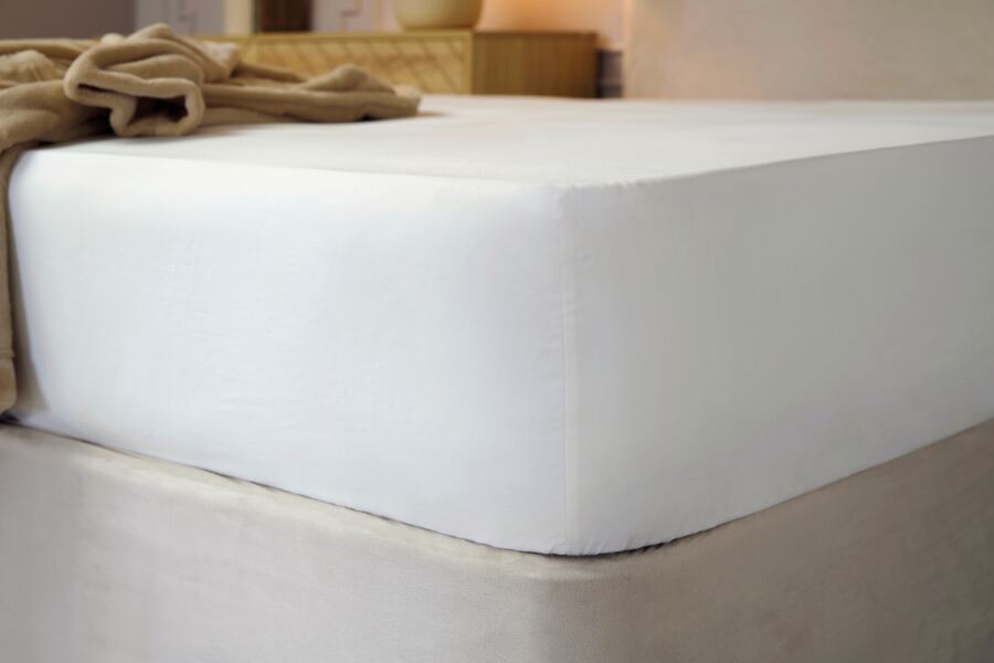 Pure 100% Egyptian Cotton 400 Count Ultra Deep 46cm Fitted Sheet