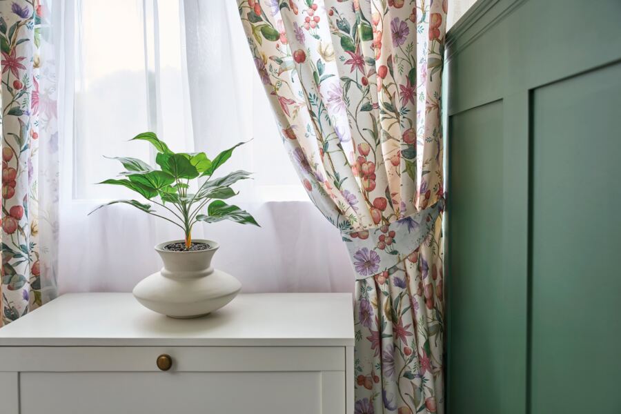 Cleo Lined Curtains with Tie Back