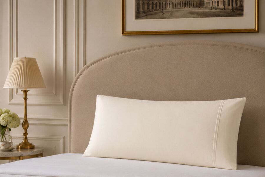 Pure Egyptian Cotton 600 Count Bolster Pillowcase