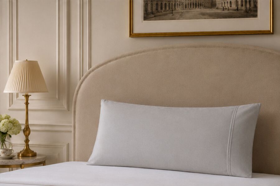 Pure Egyptian Cotton 600 Count Bolster Pillowcase