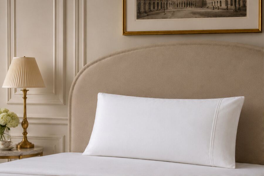 Pure Egyptian Cotton 600 Count Bolster Pillowcase