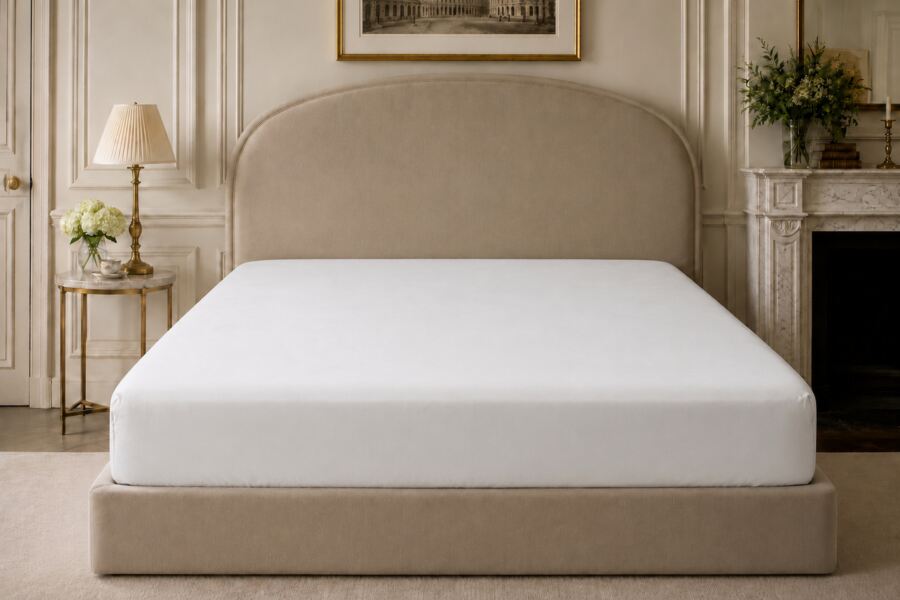 Pure Egyptian Cotton 600 Count Extra Deep 38cm Fitted Sheet