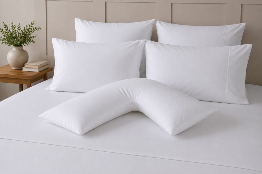 100% Egyptian Cotton 600 V- Shaped Pillowcase