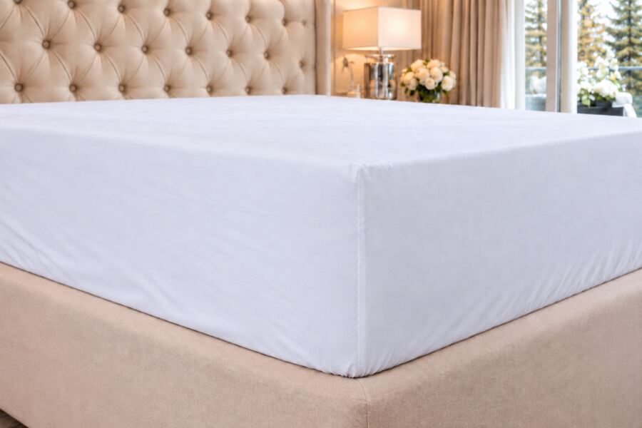 Pure 100% Egyptian Cotton 400 Count Extra Deep 38cm Fitted Sheet
