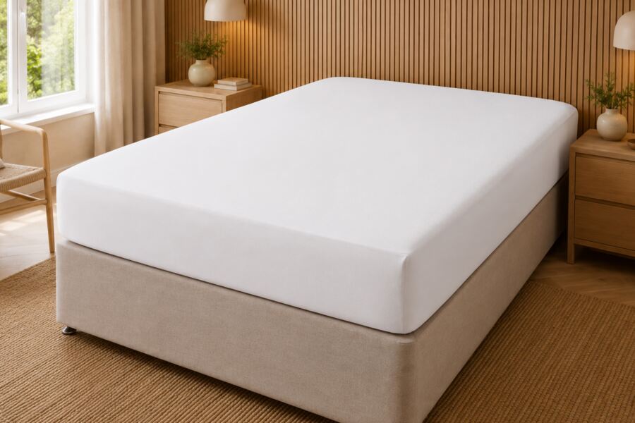 200 Count Polycotton Ultra Deep 46cm Fitted Sheet (Percale)