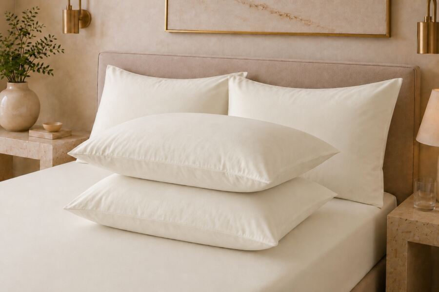 4 Pack 100% Cotton 200 Count Housewife Pillowcases (Percale)