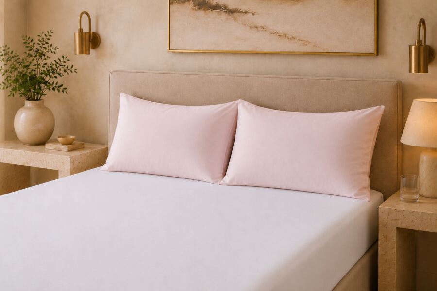 100% Cotton 200 Count Housewife Pillowcase Pair (Percale)