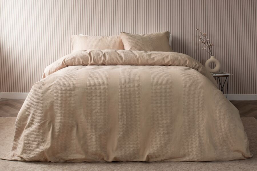 Waffle Stripe Duvet Cover Set