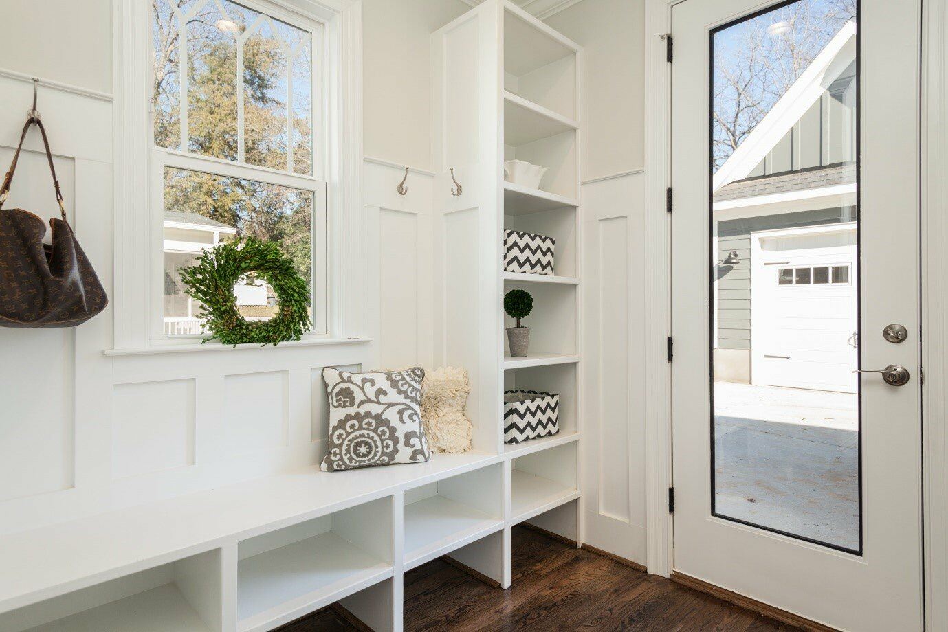 Hallway with storage